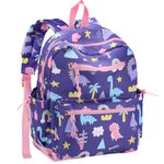 Toddler Backpacks for Girls,Chase Chic 12 Inch Preschool Kindergarten Backpack for Kids 2-5,Mini Cute Toddler Bag with Chest Strap for Daycare Travel(Purple Dinosaur)