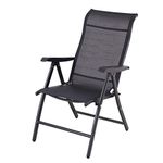 Whixori Iron Foldable Zero Gravity Sun Lounger Reclining Deck Waterproof and Adjustable Chairs for Beach Patio Garden Furniture Outdoor Camping Office - Black