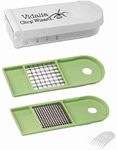 MISK Vidalia CHOP Wizard Vegetables Cutter and Fruit Cutter with Stainless Steel Blade White