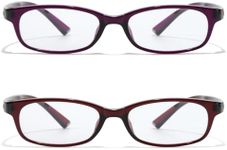SODQW Fashion Fake Glasses Rectangular Y2k Small Eyewear Frame for Women Cosplay Glasses Anti Blue Light