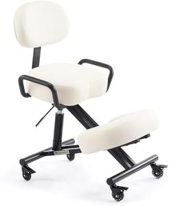 DR.LOMILOMI Ergonomic Kneeling Chair with Backrest, Improve Posture, Thick Cushions, Locking Wheels for Home & Office, AKONI 512