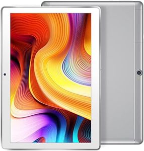 Dragon Touch Notepad K10 Tablet with 32 GB Storage, 10 inch Android Tablet, Quad Core Processor, IPS HD Display, 8MP Camera, GPS, FM, 2.4Ghz & 5G WiFi with Micro HDMI Port - Sliver