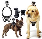 Weiara Dog Harness for Gopro, Soft and Adjustable Dog Harness Mount for Gopro forLarge, Medium and Small Dogs Can Be Used for Chest and Back Fixation Suitable for Gopro10/9/8/7/6/5