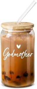 NewEleven Godmother Proposal Gifts - Will You Be My Godmother From GodChild - Mothers Day Gifts, Pregnancy Announcement Gifts For God Mother, Godmom, Godparents - 16 Oz Coffee Glass