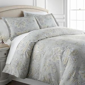 Southshore Fine Living, Inc. Oversized King/California King Duvet Cover Set Soft Premium Bedding with Zipper Closure Includes 1 Duvet Cover and 2 Pillow Shams, Machine Washable, Grey