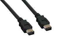 Cable Leader IEEE 1394a FireWire 400 6-pin to 6-pin (15 Foot (1 Pack), Black)