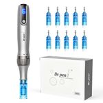 Dr.Pen M8S Microneedling Pen Wireless Micro Needling Devices Skin Care Tool Kit for Anti-aging Acne Scars Wrinkles with 5 pcs 18 pin + 5 pcs 36 pin Cartridges