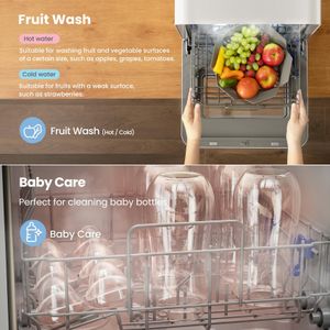 COMFEE Tabletop Dishwasher – Compact White Countertop Dishwasher