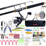 Goture Fishing Rod and Reel Combos, Telescopic Fishing Pole Spinning Reel Lures Set with Carrier Bag, 6FT/1.8M Telescopic Fishing Rod Fishing Kit for Travel Saltwater Freshwater Fishermen Fishing Gear