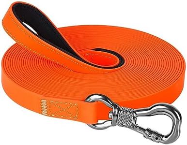 X XBEN Correa Perro Adiestramiento 3M 5M 8M 10M 12M 15M 20M 25M 30M, Correa Impermeable para Perro con Gancho Bloqueable, Correa Perro larg para Nadar, Pasear y Acampar, Robusta y Resistente, Naranja
