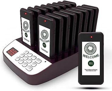 Restaurant Pager System,16 Pagers for Restaurants,Queue Wireless Calling System with Vibration, Flashing and Buzzer,Long Range Buzzers for Restaurant,Food Truck,Church Nursery