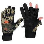 KastKing Mountain Mist Fishing Gloves – Cold Winter Weather Fishing Gloves – Fishing Gloves for Men and Women – Ideal as Ice Fishing, Photography, or Hunting Gloves(Prym1 Mp,Small)