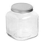 Anchor Hocking 1-Gallon Cracker Jar with Brushed Aluminum Lid, Set of 4