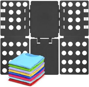 RUTREZOGO Shirt Folding Board – Durable Plastic Clothes Folder for T-Shirts, Easy and Fast Laundry Folding for Adults, Adjustable Laundry Organizer (Black)
