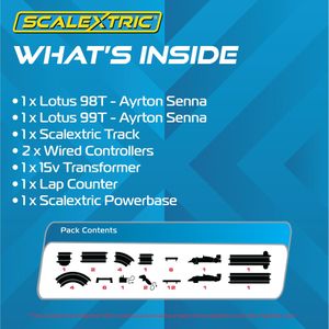 Scalextric 1:32 Grand Prix Slot Car Track Set – Racing Toy Kit