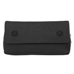 Pipe Bag, PU Leather Tobacco Pipe Pouch Case Bag Pipe Holder Bag Waterproof Storage Bag Portable for 2 Pipes Tamper Filter Tool Cleaner Preserve Freshness(Black)