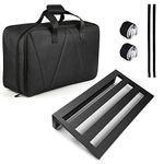 Pedal Board for Guitar Bass Effects Pedal Pedalboard with Carry Bag, 2PCS Pedal Board Tape 19.5 x 11 inch