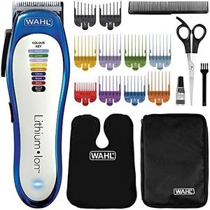 Wahl Colour Pro Cordless Clipper, Lithium Head Shaver, Cordless Hair Clipper, Men's Hair Clippers With Colour Coded Length Guides, Family Hair Cuts, Professional Quality, Home Haircutting Kit