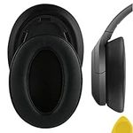 Geekria QuickFit Replacement Ear Pads for Sony WH-H910N Wireless Noise-Canceling Headphones Ear Cushions, Headset Earpads, Ear Cups Cover Repair Parts (Black)