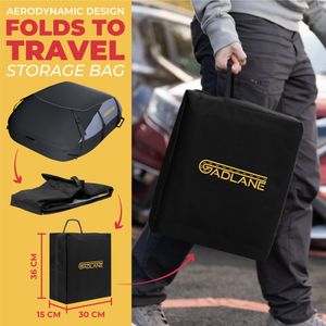 GADLANE Car Roof Bag, 20 Cubic Feet – Waterproof Cargo Carrier