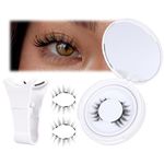 JIMIRE Magnetic Eyelashes Natural Look Manga Magnetic Lashes Reusable Magnetic Eyelashes with Applicator Strong Hold Natural Magnetic Eyelashes No Glue Needed Eyelashes 1 Pairs Pack