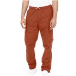 Baggy Cargo Pants Men Casual Outdoor Hiking Pants Relaxed Fit Cargo Sweatpants for Men, Brown, XX-Large