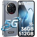 OUKITEL WP210 Rugged Smartphone 5G, Dimensity 8200+ 5G Phone, 36GB+512GB, 6.7" FHD+ AMOLED, 108MP+32MP Camera, 45W Fast Charge, Rugged Phones Android 15, 13.7mm Slim, Support OTA, NFC, GPS, Grey