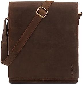 LEABAGS Borse Messenger London, Borsello Uomo Pelle 13 Pollici per iPad iPhone, Borsa a Tracolla da Uomo per Viaggio Attività Commerciale, Lavoro Scuola Viaggio e Vita Quotidiana