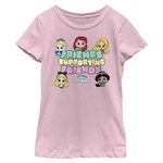 Disney Girls Supporting Friends T-Shirt, Light Pink, M