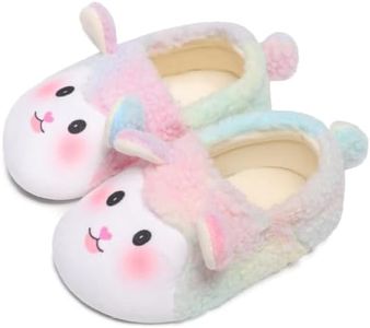 BARERUN Girls Slippers First Walking Socks Boys House Shoes 2-2.5 Infant