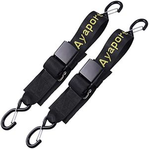 Ayaport Boat Tie Down Straps to Trailer Boat Transom Strap 4 feet x 2 inch Heavy Duty Nylon Kayak Canoe Jet Ski Bow and Stern Tie-Downs 2 Pack (2 inch x 4 feet)