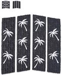 Ho Stevie! Front Traction Pad for Surfboards and Skimboards [Choose Color] (Black with White Palm Trees)