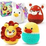 CozyBomB™ Crochet Kit for Beginners | Learn to Crochet Starter Kit for Adults, DIY Crochet Animal Amigurumi Knitting Kit, Step-by-Step Video Tutorials, Easter Birthday Holiday Gift for Adults Teens