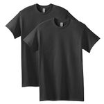 Gildan mens Heavy Cotton T-shirt, Style G5000, Multipack Shirt, Black (2-pack), X-Large US