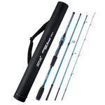 Matymats 4 Piece Travel Fishing Rod, Sea Fishing Rod, Telescopic Fishing Rod, Spinning Rods for Sea Fishing, Boat Fishing Rod 8ft-Medium Heavy-Medium Fast-4pcs-Blue Spinning Fishing Rods