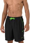 Speedo Men's Marina Core Basic Watershorts, Black/Green, X-Large