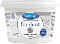 Satin Ice Rolled Fondant - Shimmer - 450 g (Silver, 450 G)