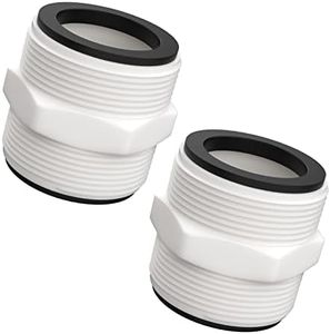 PalpitateC Pool Split Hose Connector Compatible with Intex Coleman Swimming Pump 1.5 Inch Pool Hose Extender with 2 L Rings Gaskets, Coleman&Intex above Ground Pool Hose Connector Parts - 2 Pack