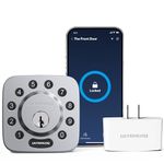 ULTRALOQ U-Bolt Smart Lock (Satin Nickel) + Bridge WiFi Adaptor, 5-in-1 Keyless Entry Door Lock with WiFi, Bluetooth and Keypad, Smart Door Lock Front Door, Digital Deadbolt Lock