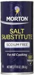 Morton Salt Substitute, Sodium Free, for All Cooking, Excellent Source of Potassium, Kosher, 3.18 Ounce (Pack of 12)