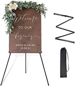 DANMO Easel Stand for Wedding Sign Poster 63'' Instant Display Easel for Floor Adjustable Metal Art Easel Black