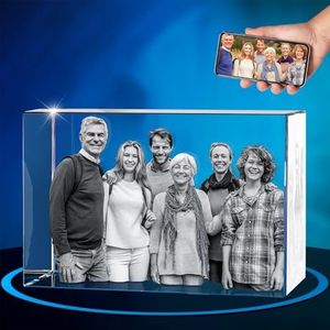 ArtPix 3D Crystal Photo, Personalized Gifts for Women, Wife, Her, Him, Men, Husband, Grandma, Great Customized Gift With Your Own Photo, Custom Glass 3D Laser Etched Picture Wedding