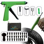 GRAND PITSTOP 36 Pcs Tubeless Tire Gun Puncture Repair Kit with Mushroom Plug for Tyre Punctures and Flats on Cars, Motorcycles, ATV, Trucks & Tractors (30 Mushroom Plugs)