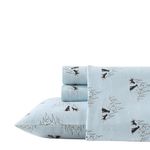 Eddie Bauer - King Sheet Set, Warm Breathable Cotton Flannel Bedding with Deep Pockets, Brushed for Extra Softness, Cozy Home Decor, Oeko-Tex Certified (Dog Friends Blue, King)