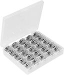 25 Pieces Sewing Machine Iron Bobbins, BetterJonny Metal Sewing Machine Bobbins with Storage Case Box for Brother Singer Babylock Janome Kenmore Sewing Machine