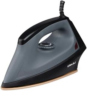 Bajaj Herculo Heavy Weight Dry Iron | 1100 W Heavy Weight Dry Iron | Duraglide Soleplate | Anti-Bacterial & Non-Stick Coating | 360 Degree Swivel Cord | 2-Yrs Warranty 【Black & Grey】