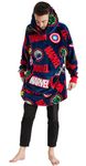 Marvel Mens Hoodie Oversized Fleece Hoody (Marvel, One Size)