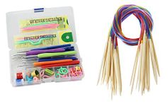 JERN Knitting Crochet Kit with Knitting Needles (Green, Large), Metal