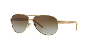 Ralph by Ralph Lauren Women's 0ra4004 Polarized Aviator Sunglasses, Gold Cream, 59.0 mm