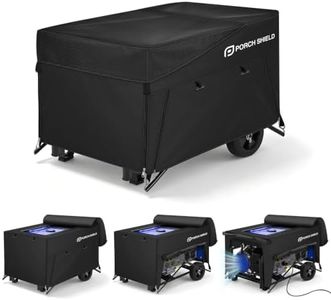 Porch Shield Generator Covers Running - Heavy Duty Waterproof Generator Rain Enclosure Tent Tarpaulin Shelter for 3500 -12000 Watt, Black(Top Opening)